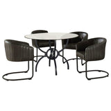 Aviano Anthracite / Gummetal 5 Pc Dining Set - Ornate Home