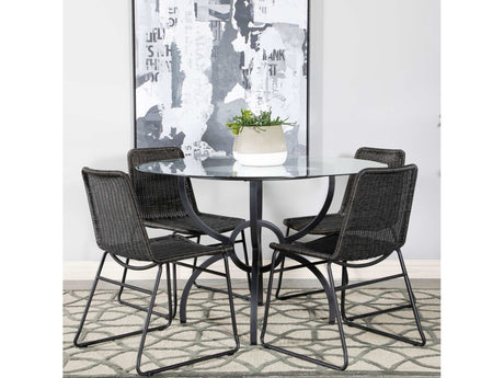 Aviano Brown / Gunmetal 5 Pc Dining Set - Ornate Home
