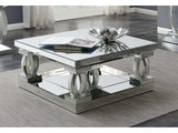 Avonlea Clear Mirror Square Coffee Table - Ornate Home