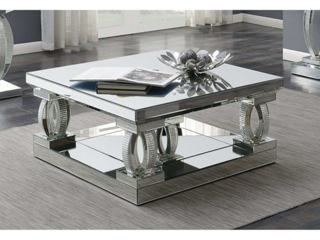 Avonlea Clear Mirror Square Coffee Table - Ornate Home