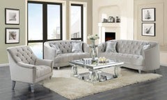 Avonlea Grey Velvet Loveseat - Ornate Home