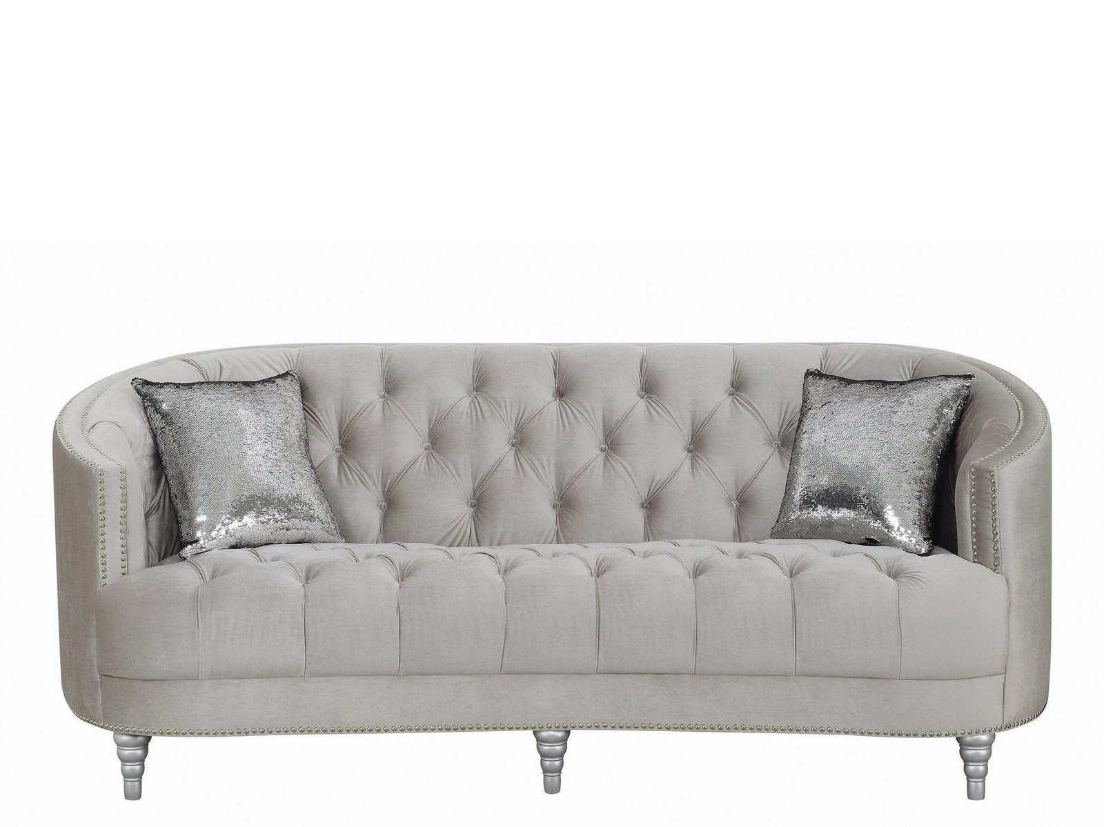 Avonlea Grey Velvet Sofa - Ornate Home