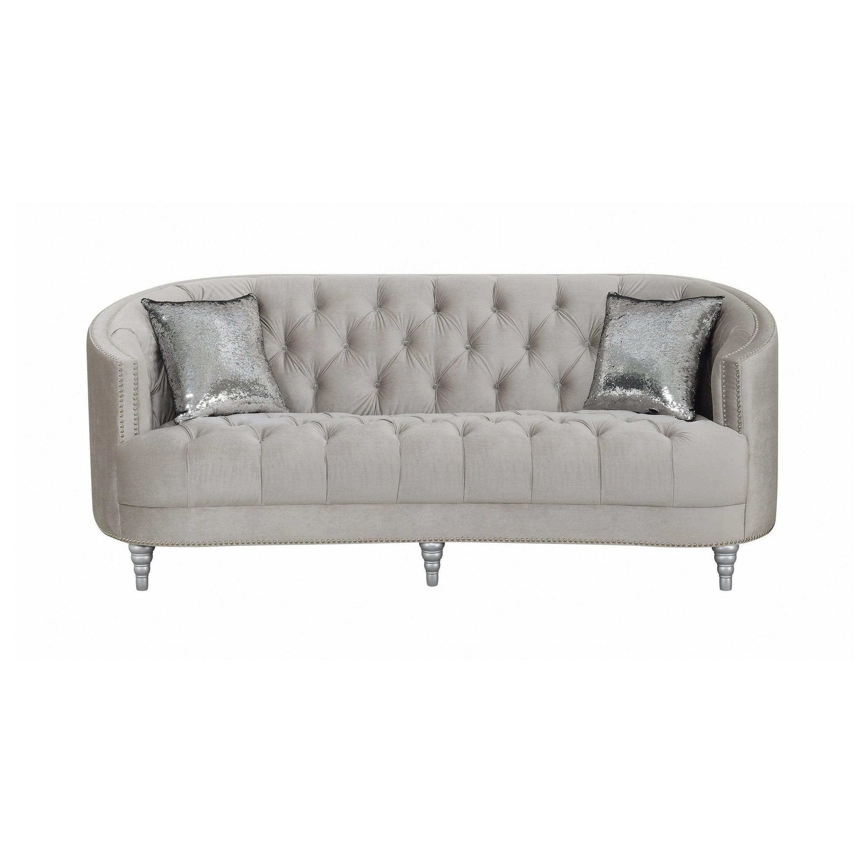 Avonlea Grey Velvet Sofa - Ornate Home