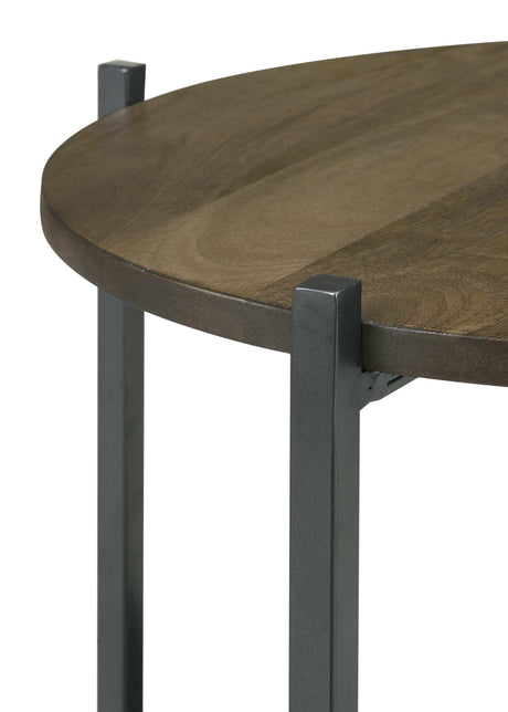 Axel Natural / Gunmetal Side Table - Ornate Home