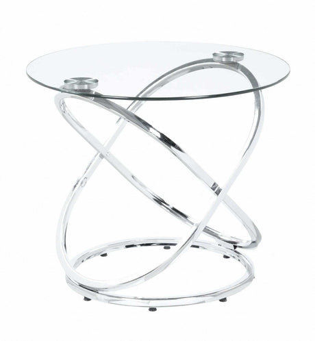 Axis Chrome & Clear Coffee Table Set (3pc) - Ornate Home