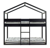 Flannibrook Black Twin over Twin House Loft Bed - Ornate Home