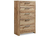 Hyanna Tan Chest w/ 5 Drawers - Ornate Home