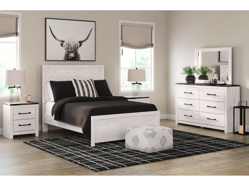 Gerridan White & Gray Bedroom Set / 4pc - Ornate Home