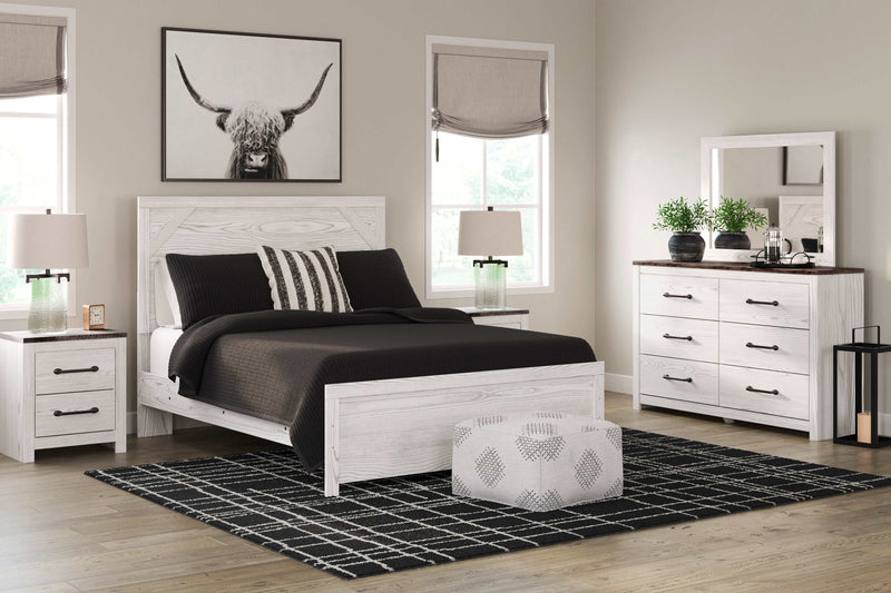 Gerridan White & Gray Bedroom Set / 4pc - Ornate Home