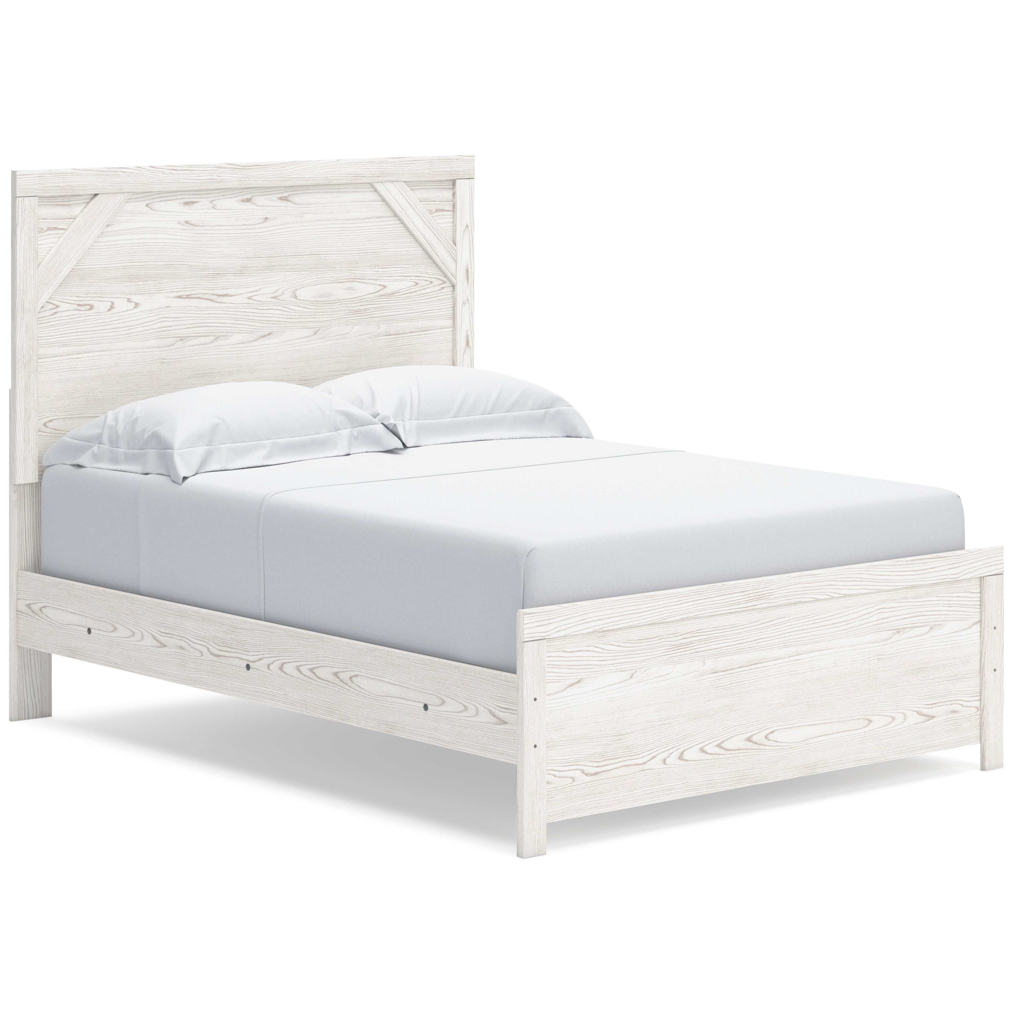 Gerridan White & Gray Full Panel Bed Frame - Ornate Home