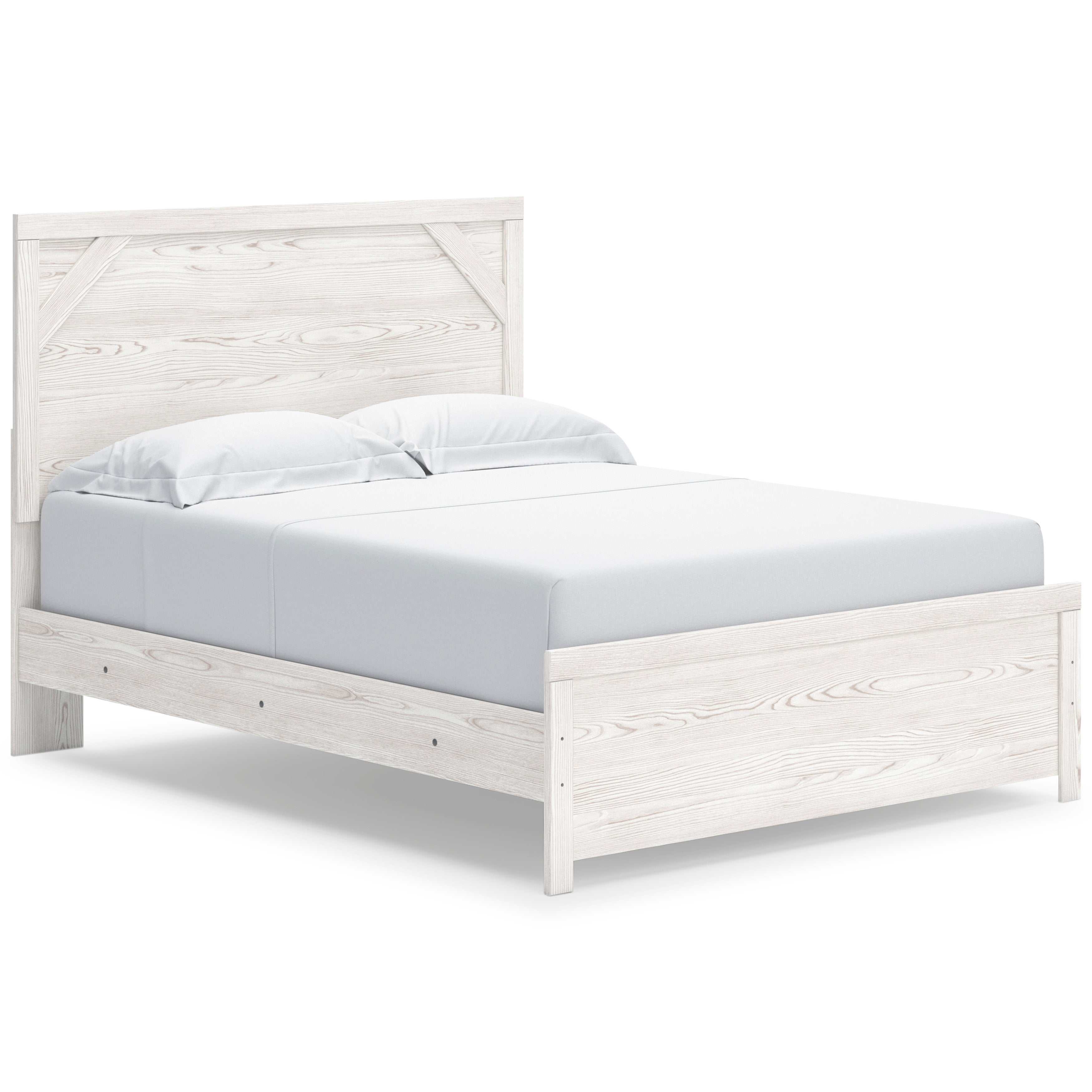 Gerridan White & Gray Queen Panel Bed Frame - Ornate Home