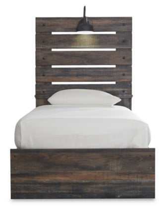 Drystan - Multi Tone - Twin Panel Bed w/ 4 Storage Drawers - Ornate Home