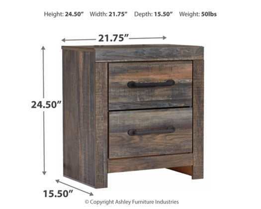 Drystan Multi Tone Nightstand - Ornate Home