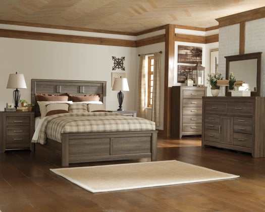 Juararo Dark Brown Panel Bed - Ornate Home