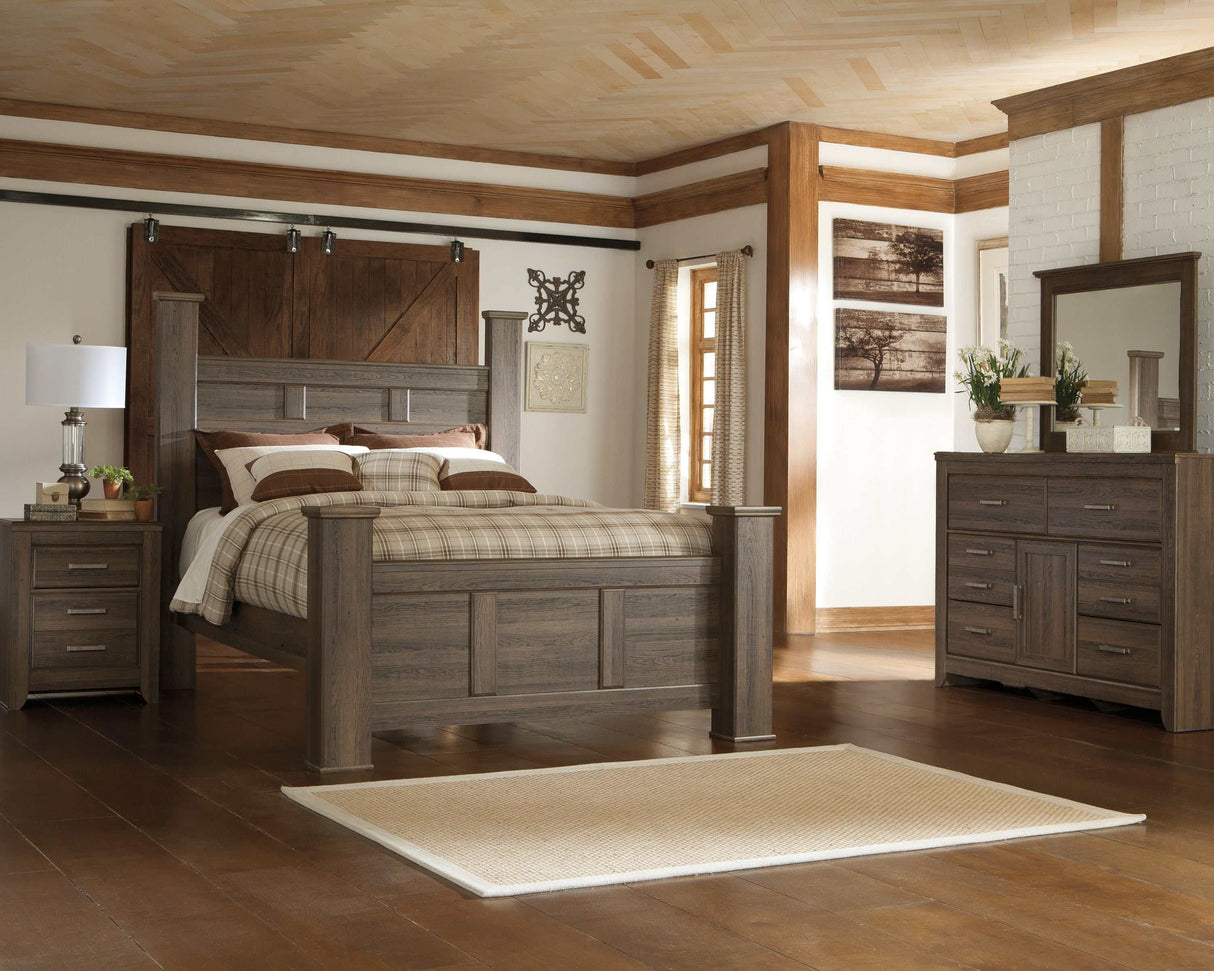 Juararo Dark Brown Poster Bed - Ornate Home