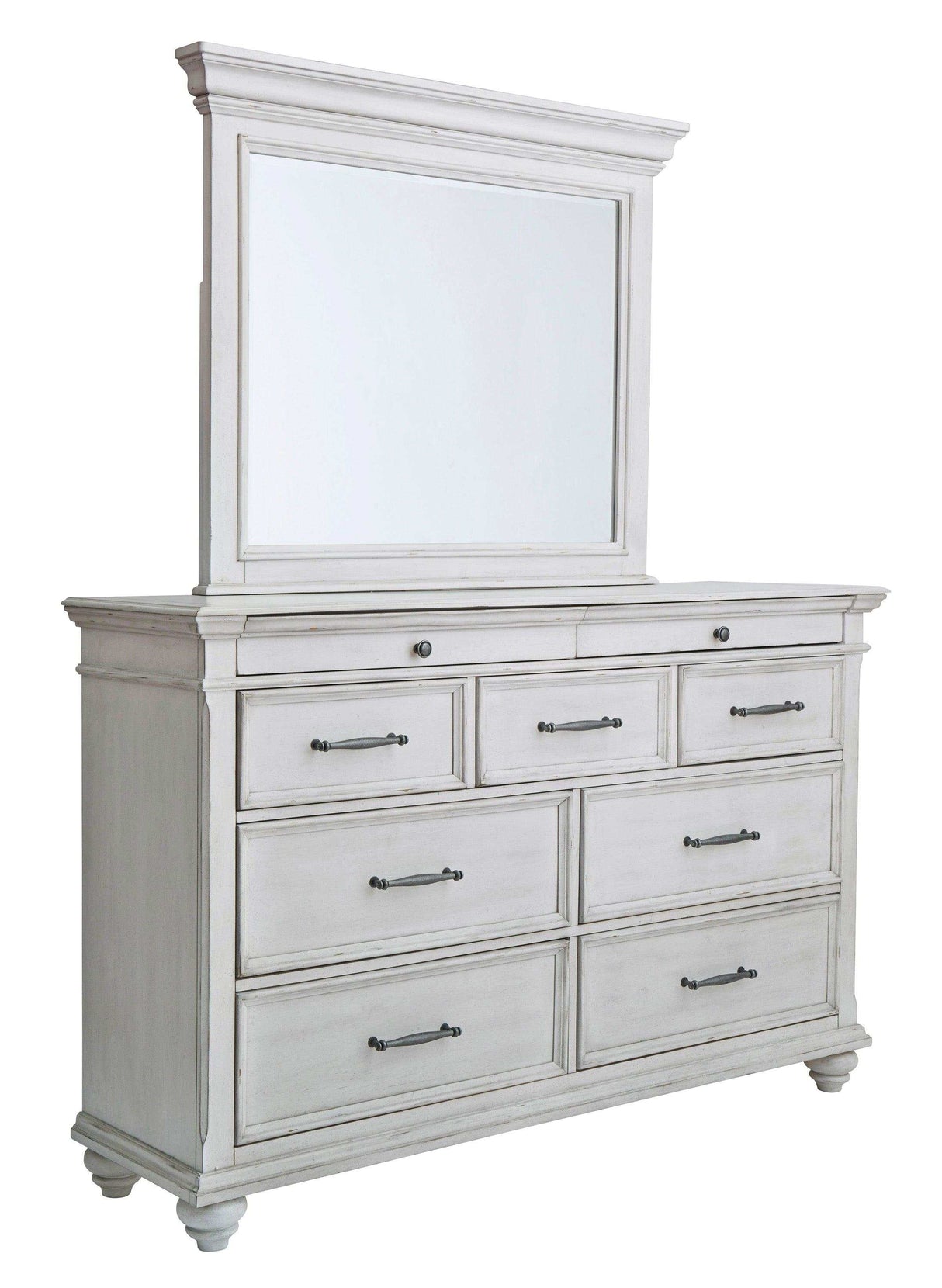 Kanwyn Whitewash Dresser & Mirror - Ornate Home