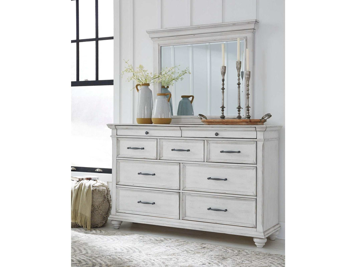 Kanwyn Whitewash Dresser & Mirror - Ornate Home