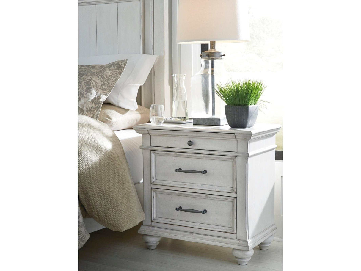 Kanwyn Whitewash Nightstand - Ornate Home