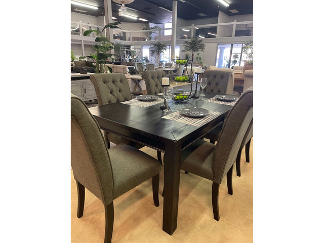 Sania III Black & Gray Dining Room Set / 7pc - Ornate Home