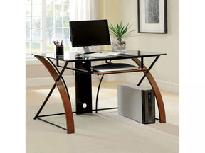 Baden Oak & Black Computer Desk - Ornate Home