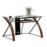 Baden Oak & Black Computer Desk - Ornate Home