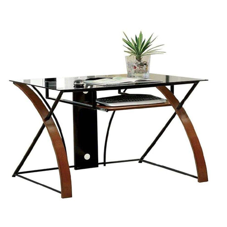 Baden Oak & Black Computer Desk - Ornate Home