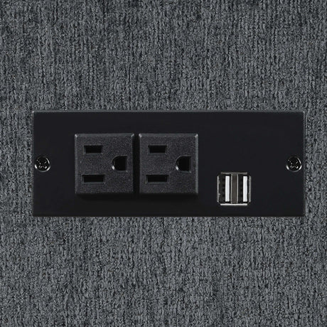 Bahrain Charcoal 6pc Motion Sectional - Ornate Home