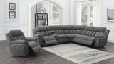 Bahrain Charcoal 6pc Power Reclining Sectional - Ornate Home