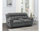 Bahrain Charcoal Motion Loveseat - Ornate Home