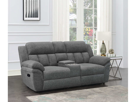 Bahrain Charcoal Motion Loveseat - Ornate Home