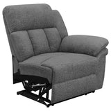 Bahrain Charcoal Motion Loveseat - Ornate Home
