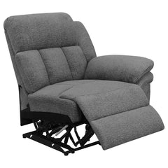 Bahrain Charcoal Motion Loveseat - Ornate Home