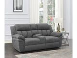 Bahrain Charcoal Power Loveseat - Ornate Home