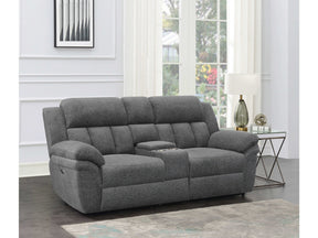 Bahrain Charcoal Power Reclining Loveseat - Ornate Home
