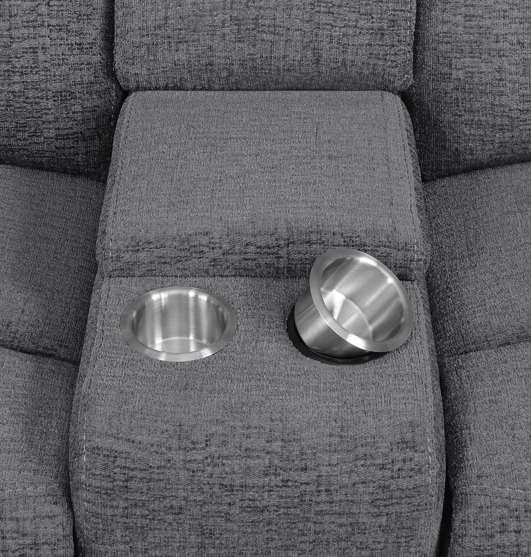Bahrain Charcoal Power Reclining Loveseat - Ornate Home