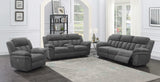 Bahrain Charcoal Power Reclining Loveseat - Ornate Home