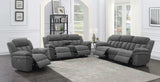 Bahrain Charcoal Power Reclining Loveseat - Ornate Home