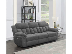 Bahrain Charcoal Power Reclining Sofa - Ornate Home