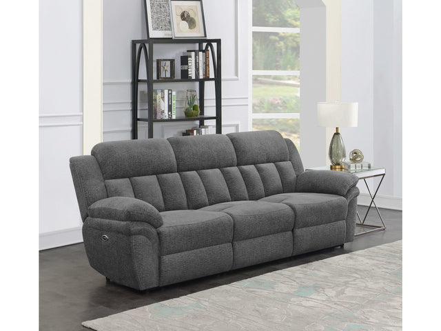 Bahrain Charcoal Power Reclining Sofa - Ornate Home