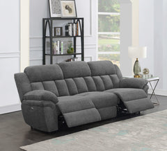 Bahrain Charcoal Power Reclining Sofa - Ornate Home