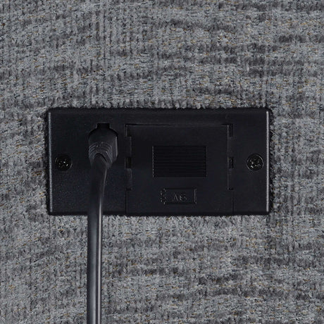 Bahrain Charcoal Power Sofa - Ornate Home