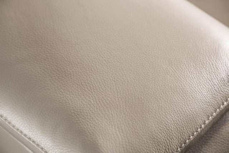 Balderico Taupe Real Italian Leather Power Reclining Sofa - Ornate Home