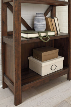 Baldridge Rustic Brown  75" Bookcase - Ornate Home