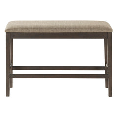 Balin Dark Brown Counter Height Bench - Ornate Home
