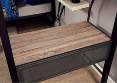Ballarat Silver Gray L-shaped Triple Twin Bunk Bed w/ Desk - Ornate Home