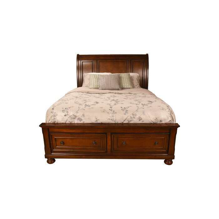 Baltimore Dark Walnut King Storage Platform Bed - Ornate Home