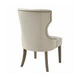 Baney Beige and Rustic Honey Tufted Uph. Side Chair - Ornate Home