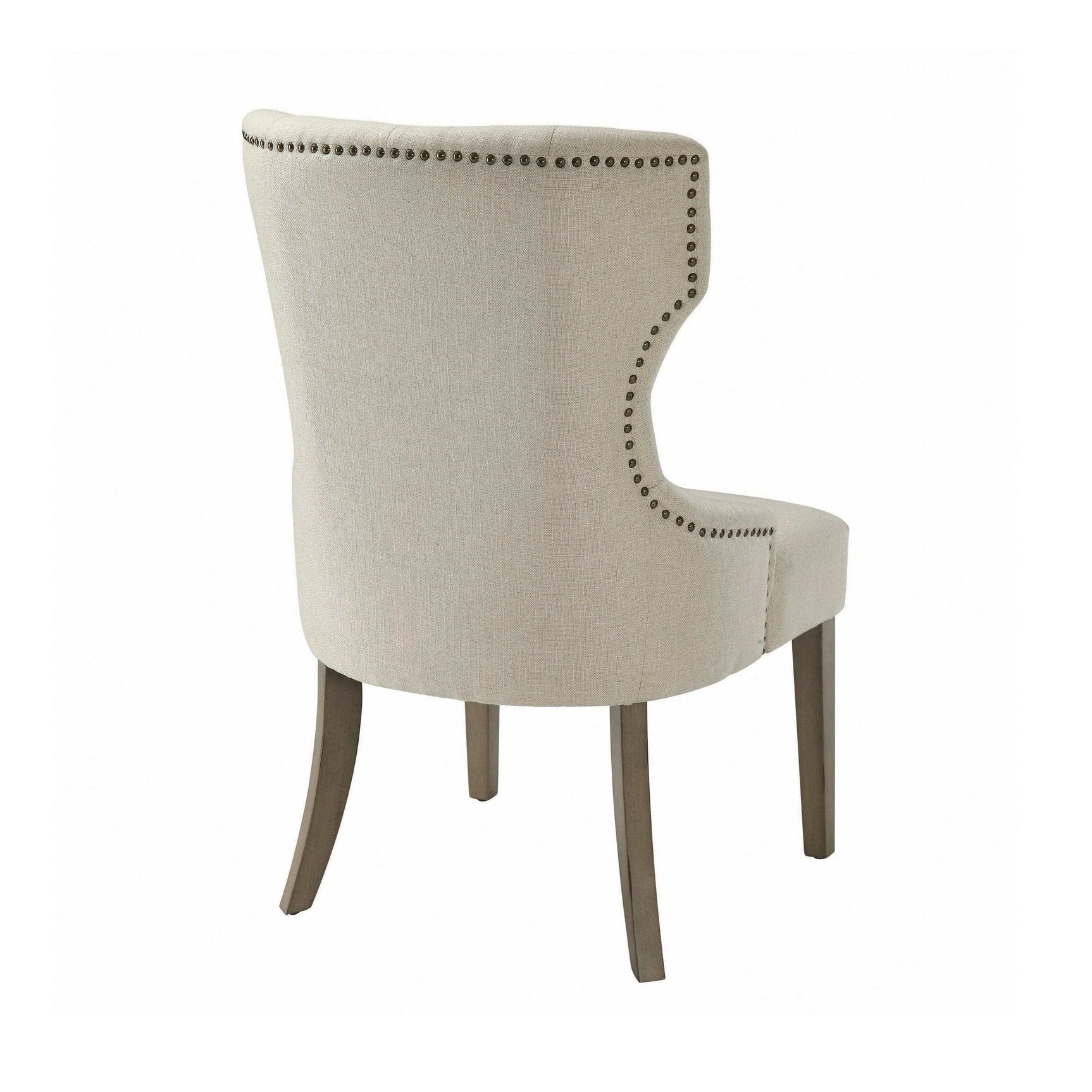 Baney Beige and Rustic Honey Tufted Uph. Side Chair - Ornate Home