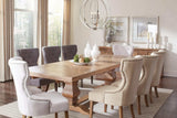 Baney Beige and Rustic Honey Tufted Uph. Side Chair - Ornate Home