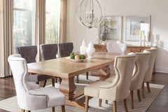 Baney Beige and Rustic Honey Tufted Uph. Side Chair - Ornate Home